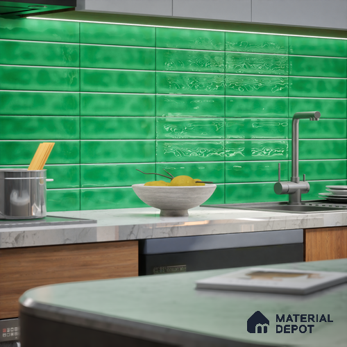 Faux Subway Tile TL 07256 Sintra 1002 1 ft x 1 ft Ceramic Glossy Finish - 9 mm | 2 mm Spacer is Mandatory | Please Expect a Slight Variation of Pattern